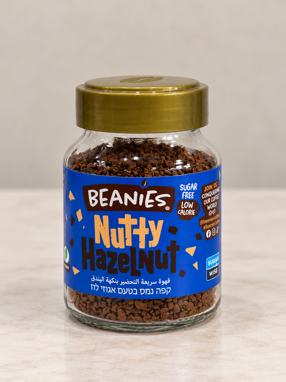 32 Beanies Nutty Hazelnut – Flavoured Instant Coffee - Image 1
