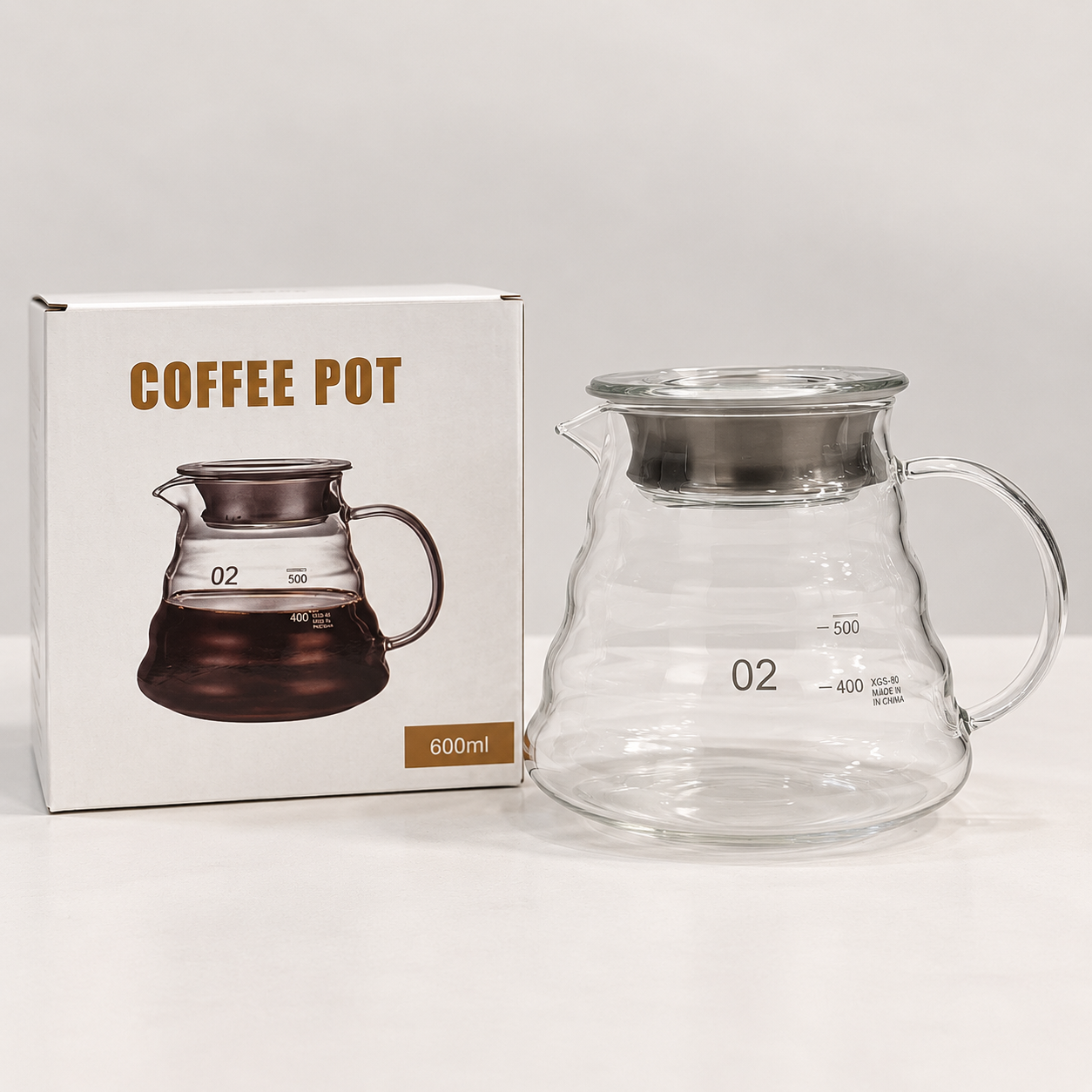 بريق 60 Glass Coffee Server – 600ml - Image 1